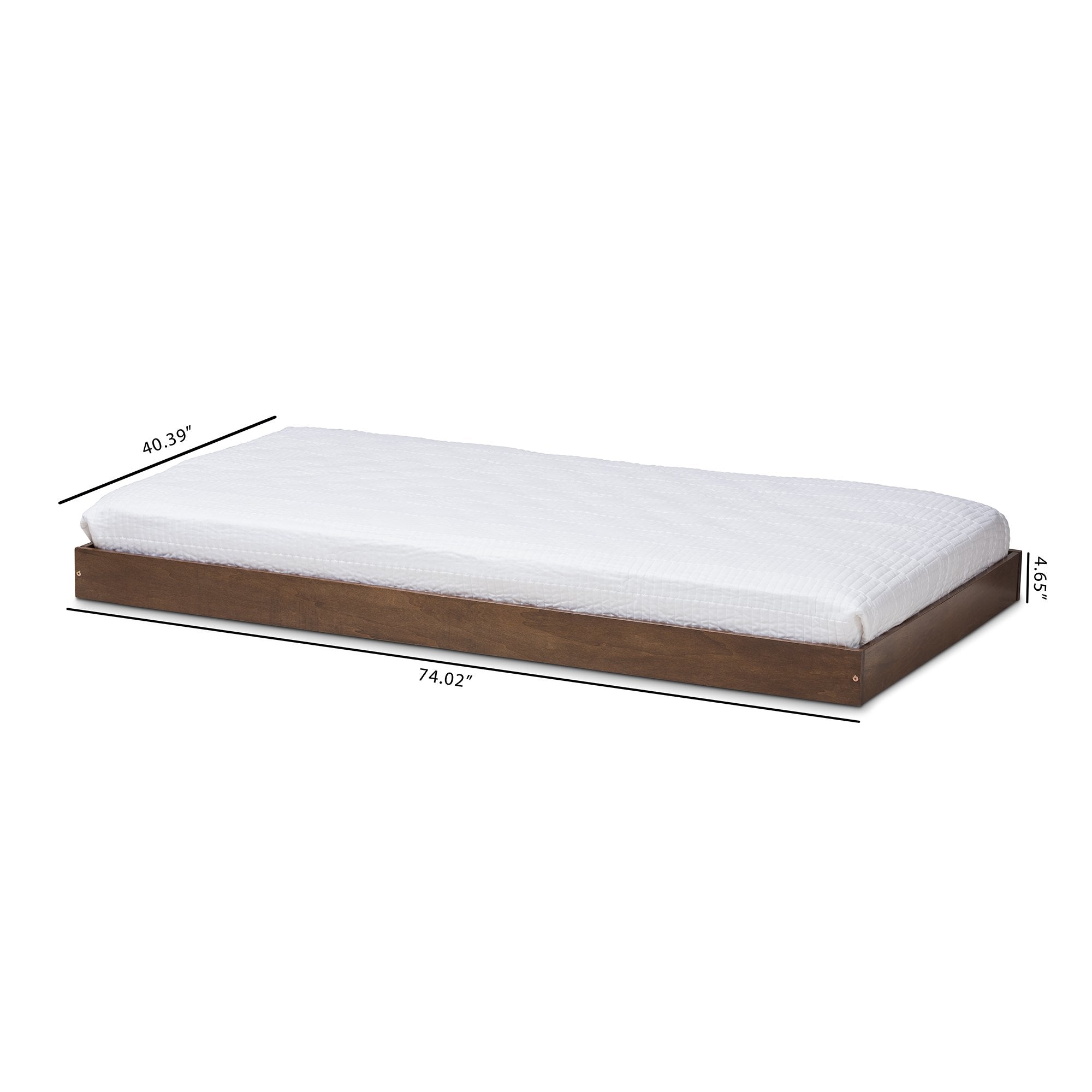 Baxton Studio Payton Modern and Contemporary Brown-Finished Twin Trundle