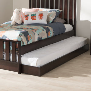 Baxton Studio Payton Modern and Contemporary Dark Brown-Finished Twin Trundle