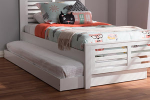 Baxton Studio Payton Modern and Contemporary White-Finished Twin Trundle