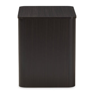 Baxton Studio Carlingford Modern and Contemporary Espresso Brown Finished Wood 2-Shelf Nightstand