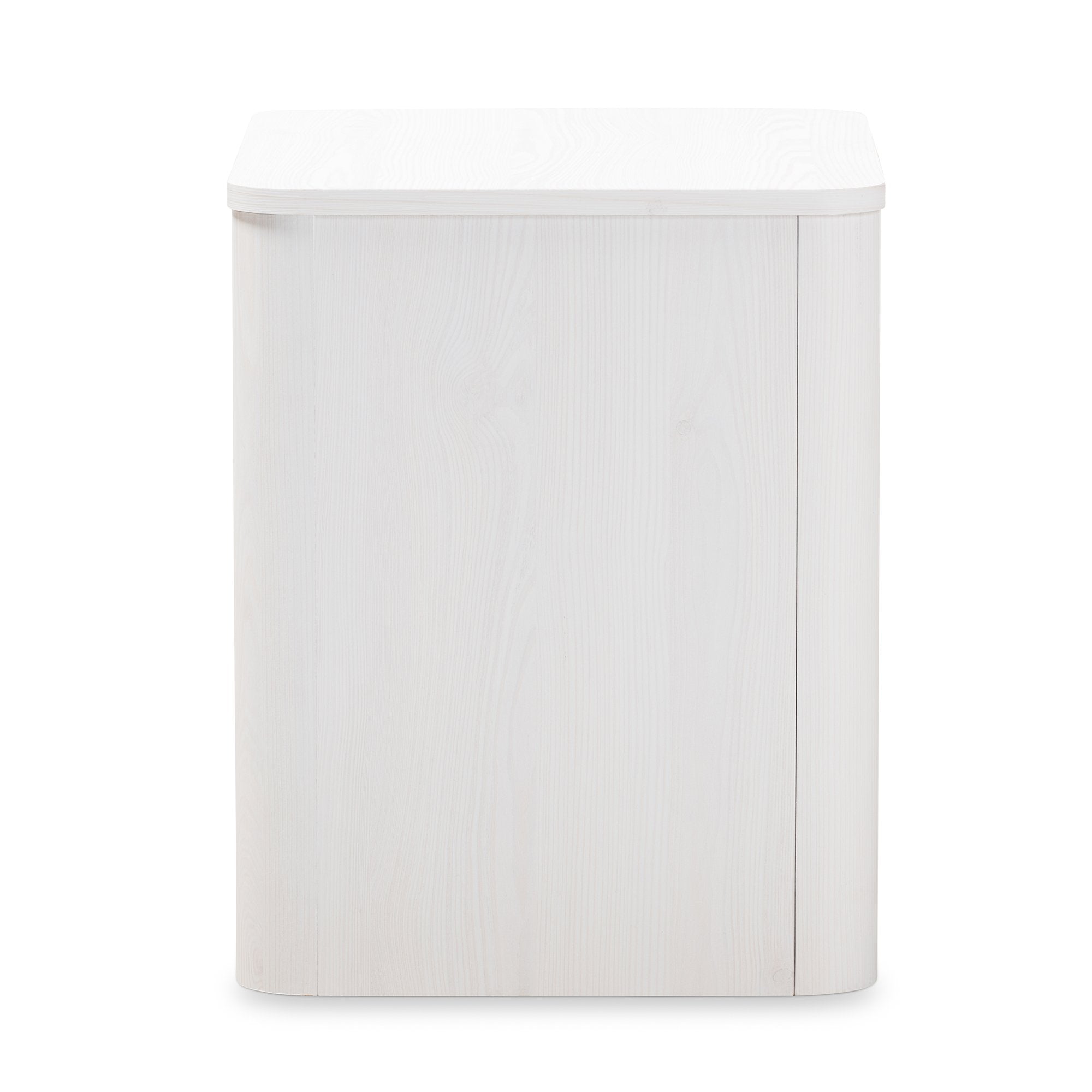 Baxton Studio Carlingford Modern and Contemporary Whitewashed Wood 2-Shelf Nightstand