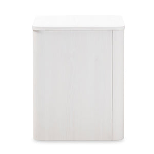 Baxton Studio Carlingford Modern and Contemporary Whitewashed Wood 2-Shelf Nightstand