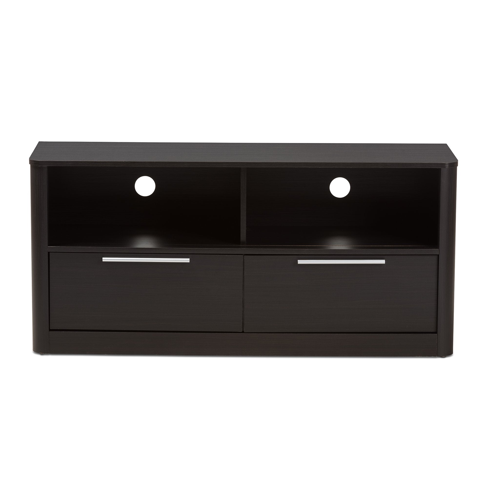 Baxton Studio Carlingford Modern and Contemporary Espresso Brown Finished Wood 2-Drawer TV Stand