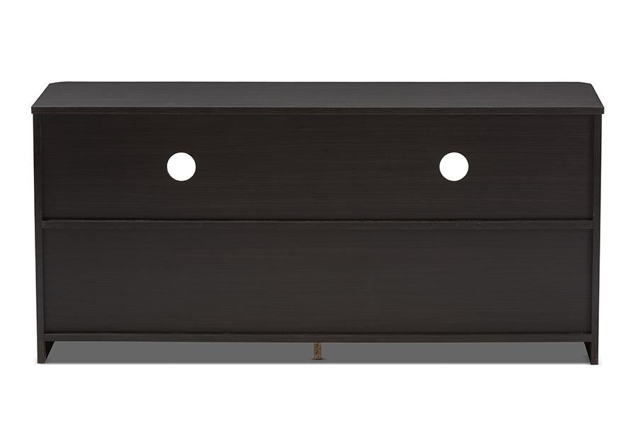 Baxton Studio Carlingford Modern and Contemporary Espresso Brown Finished Wood 2-Drawer TV Stand