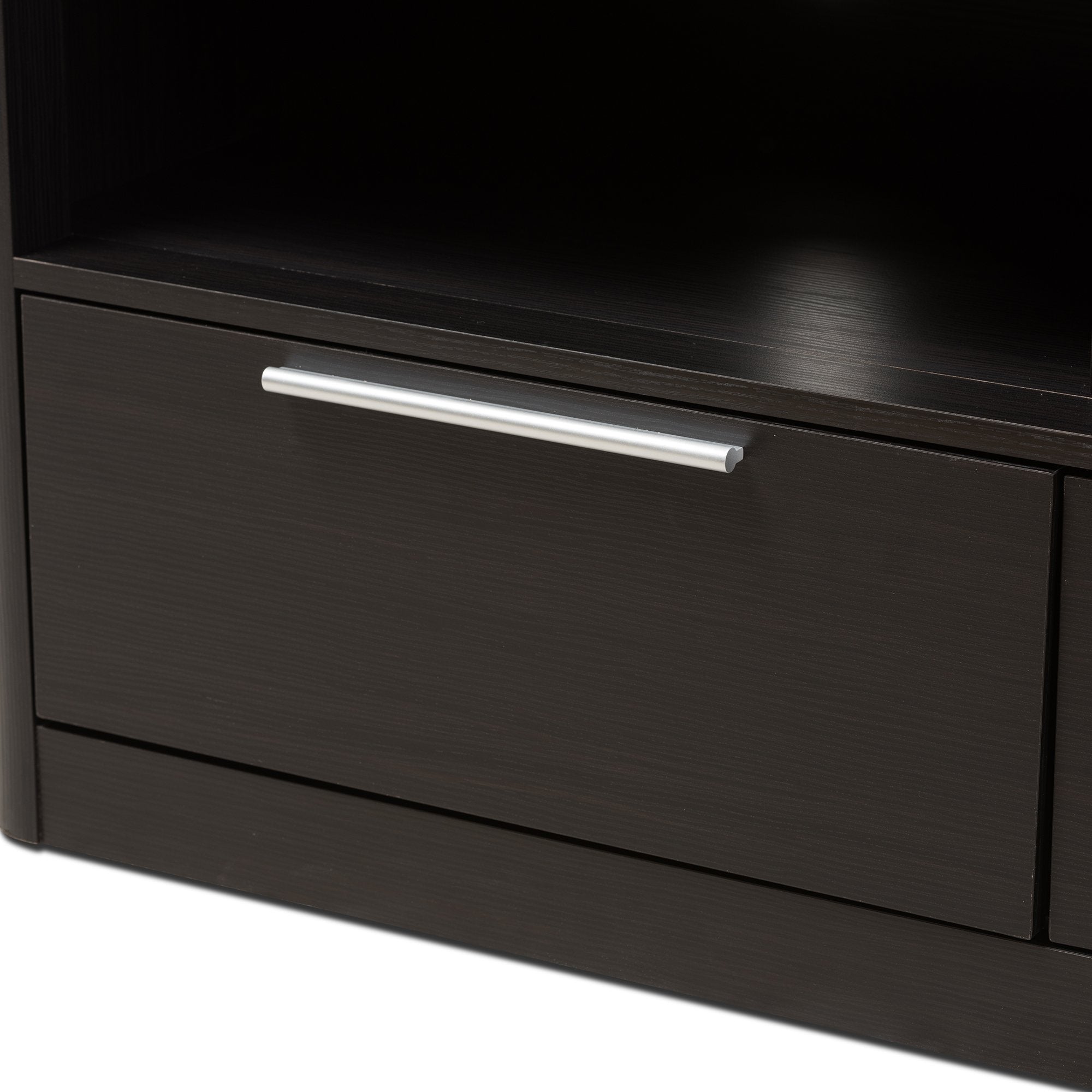 Baxton Studio Carlingford Modern and Contemporary Espresso Brown Finished Wood 2-Drawer TV Stand