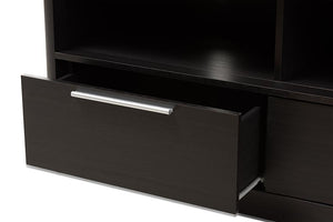 Baxton Studio Carlingford Modern and Contemporary Espresso Brown Finished Wood 2-Drawer TV Stand