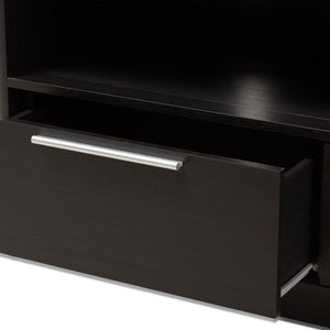 Baxton Studio Carlingford Modern and Contemporary Espresso Brown Finished Wood 2-Drawer TV Stand