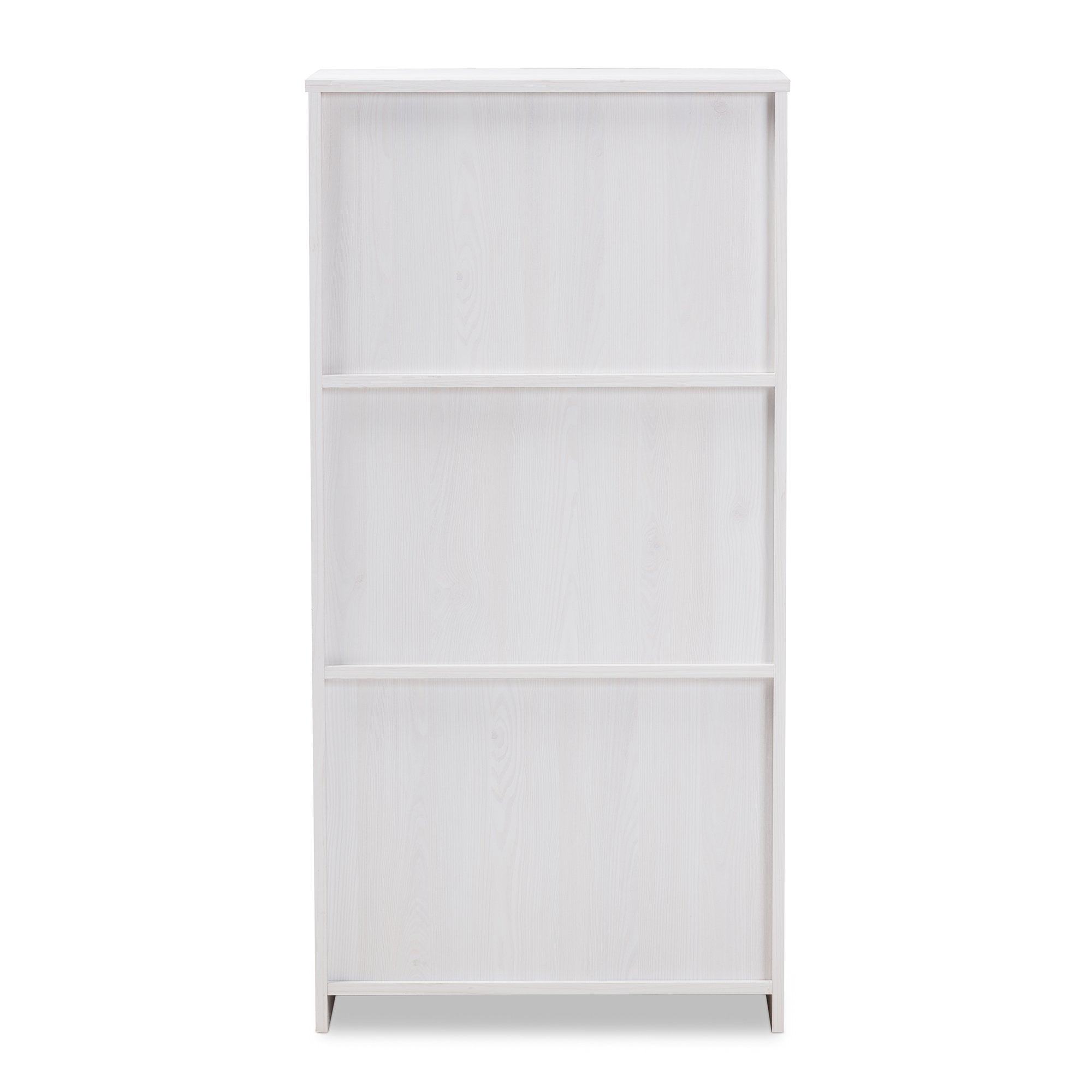 Baxton Studio Carlingford Modern and Contemporary Whitewashed Wood 2-Drawer Bookcase