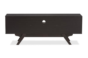 Baxton Studio Ashfield Mid-Century Modern Espresso Brown Finished Wood TV Stand