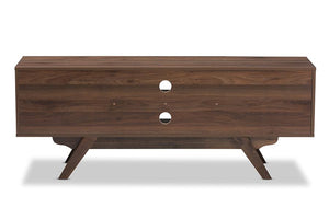 Baxton Studio Ashfield Mid-Century Modern Walnut Brown Finished Wood TV Stand