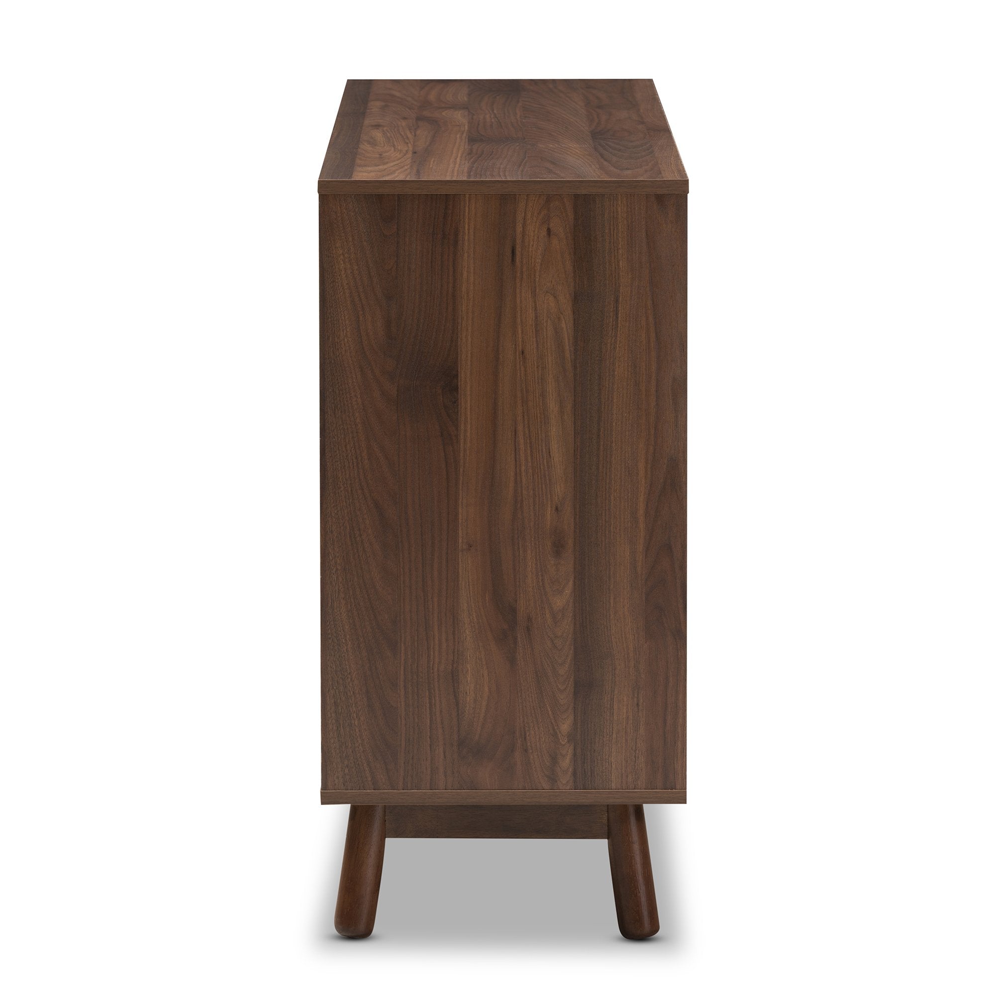 Baxton Studio Britta Mid-Century Modern Walnut Brown and Grey Two-Tone Finished Wood Sideboard