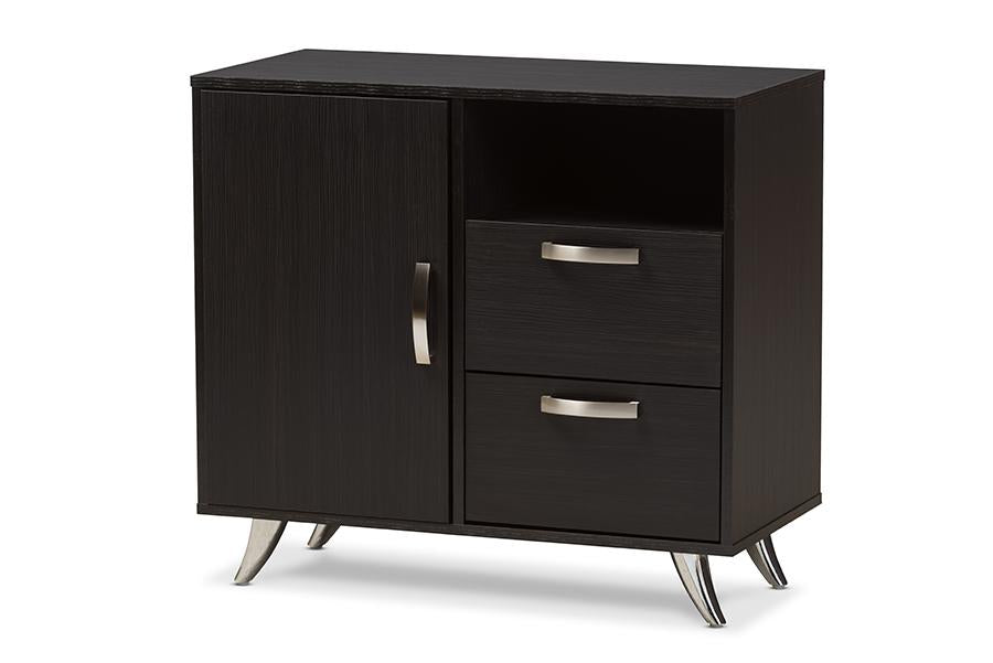 Baxton Studio Warwick Modern and Contemporary Espresso Brown Finished Wood Sideboard