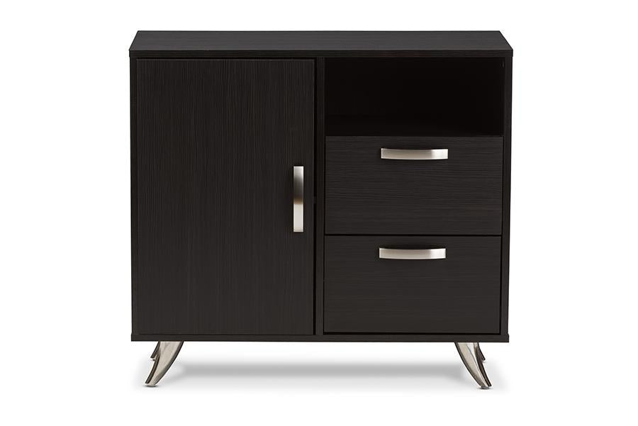 Baxton Studio Warwick Modern and Contemporary Espresso Brown Finished Wood Sideboard