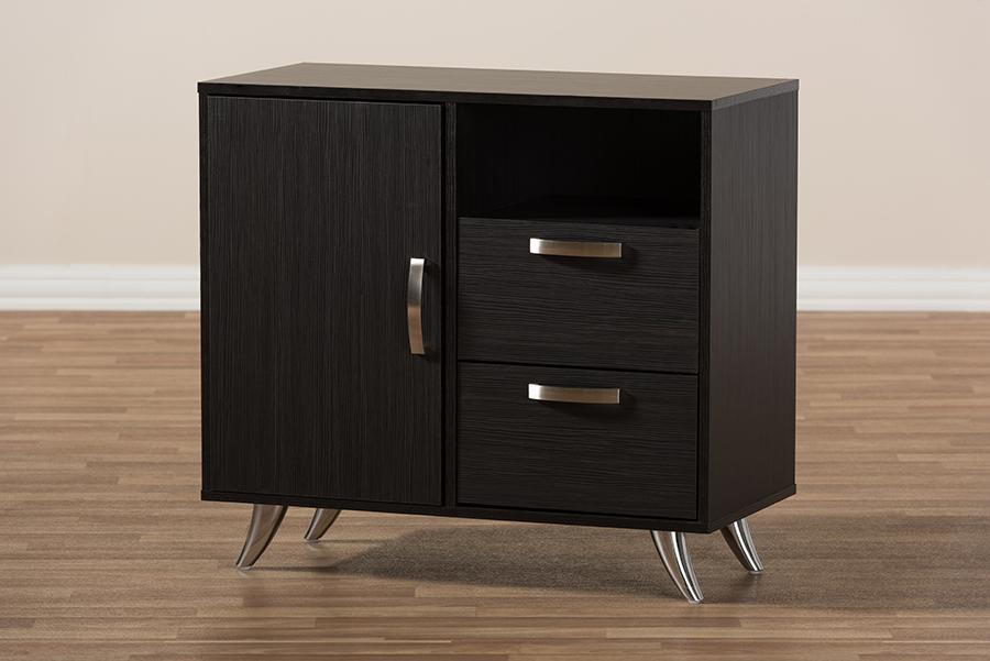 Baxton Studio Warwick Modern and Contemporary Espresso Brown Finished Wood Sideboard