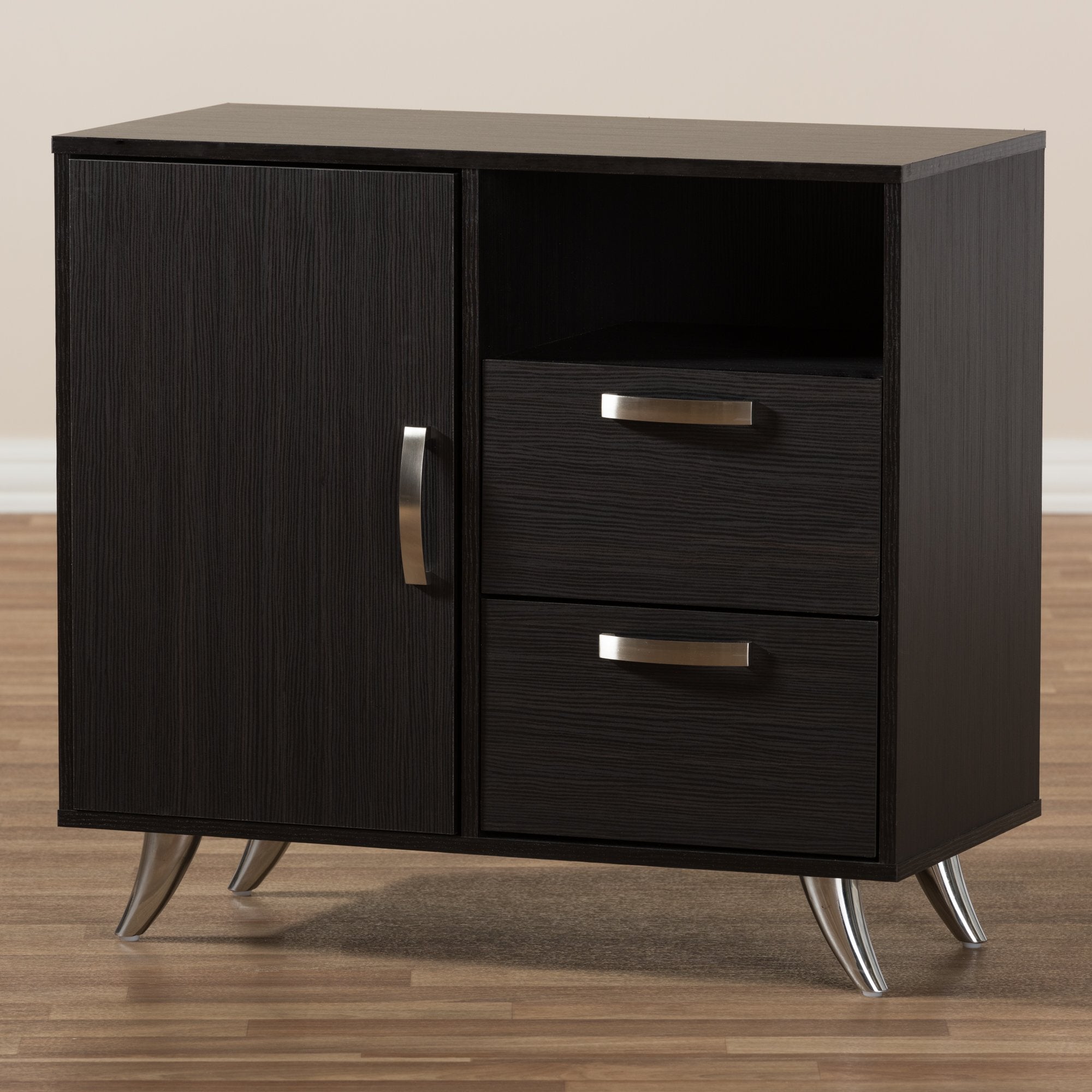 Baxton Studio Warwick Modern and Contemporary Espresso Brown Finished Wood Sideboard