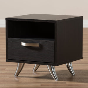 Baxton Studio Warwick Modern and Contemporary Espresso Brown Finished Wood End Table