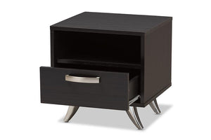 Baxton Studio Warwick Modern and Contemporary Espresso Brown Finished Wood End Table