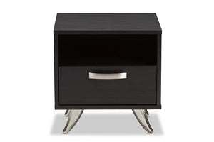 Baxton Studio Warwick Modern and Contemporary Espresso Brown Finished Wood End Table