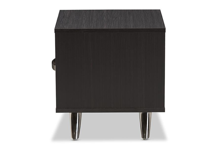 Baxton Studio Warwick Modern and Contemporary Espresso Brown Finished Wood End Table