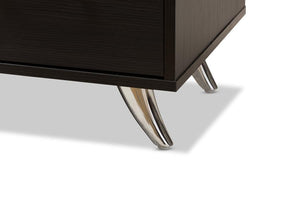 Baxton Studio Warwick Modern and Contemporary Espresso Brown Finished Wood End Table