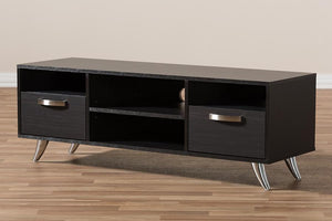 Baxton Studio Warwick Modern and Contemporary Espresso Brown Finished Wood TV Stand