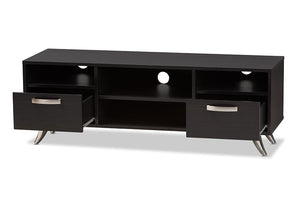 Baxton Studio Warwick Modern and Contemporary Espresso Brown Finished Wood TV Stand