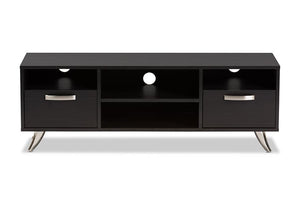 Baxton Studio Warwick Modern and Contemporary Espresso Brown Finished Wood TV Stand