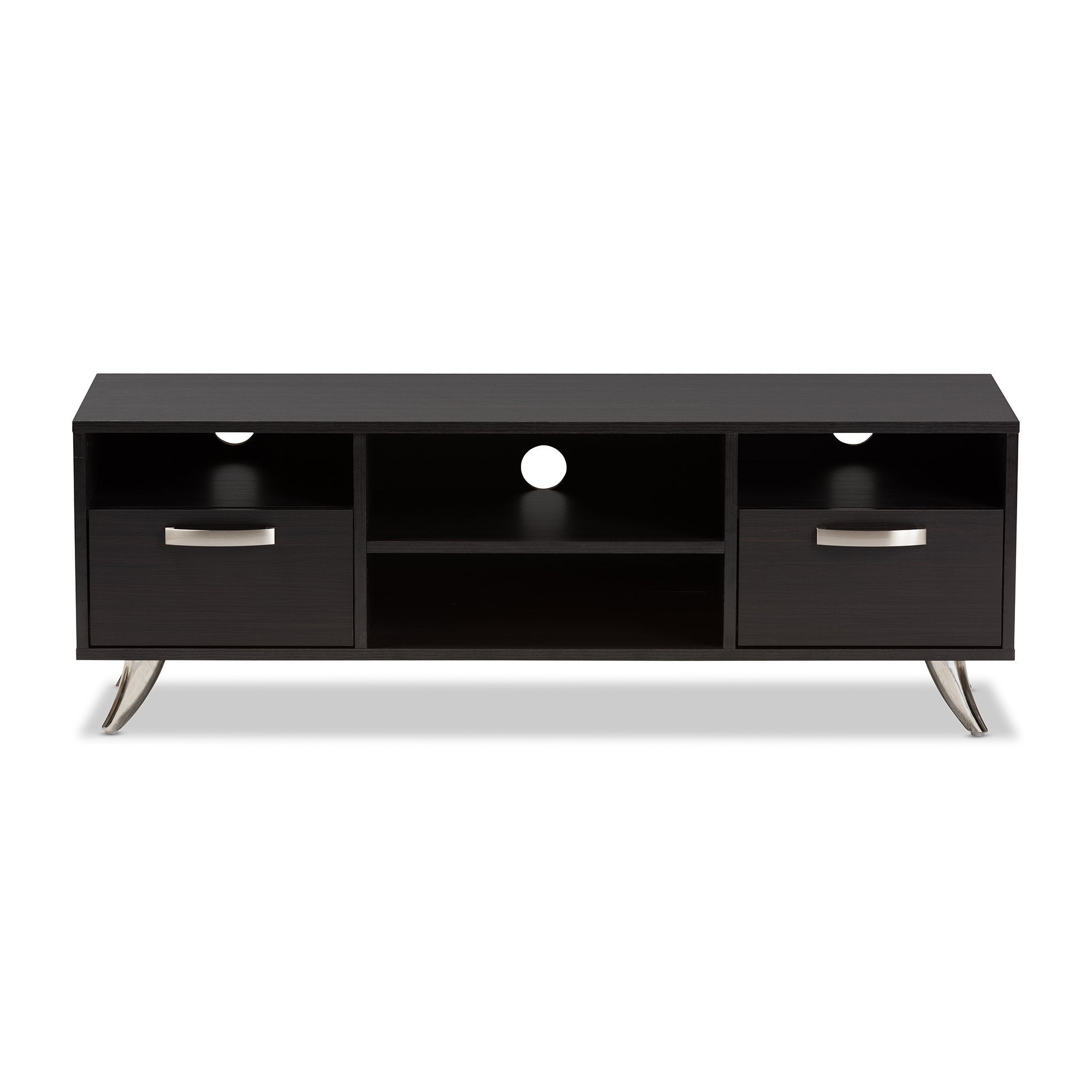 Baxton Studio Warwick Modern and Contemporary Espresso Brown Finished Wood TV Stand