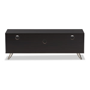 Baxton Studio Warwick Modern and Contemporary Espresso Brown Finished Wood TV Stand