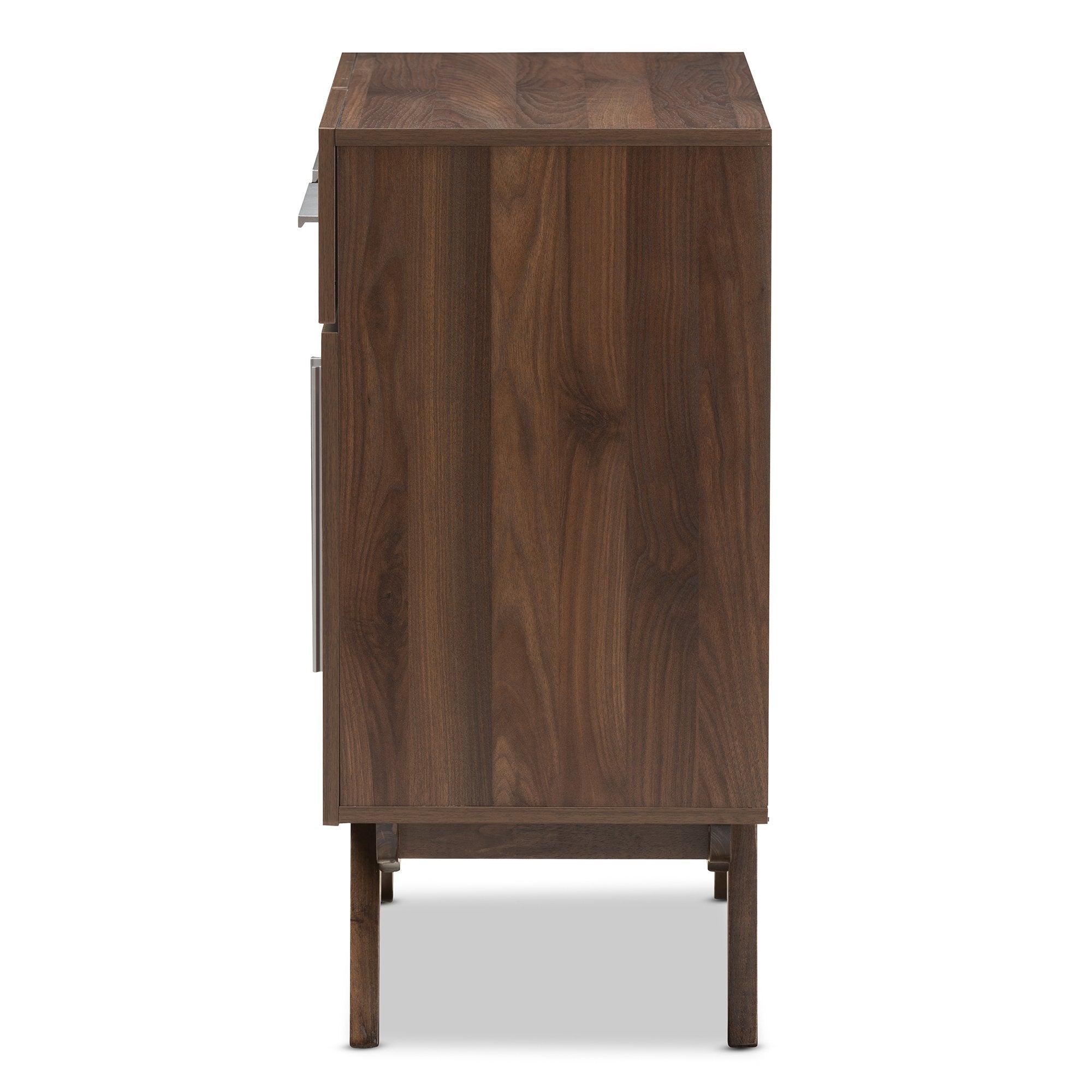 Baxton Studio Ashfield Mid-Century Modern Walnut Brown Finished Wood Sideboard