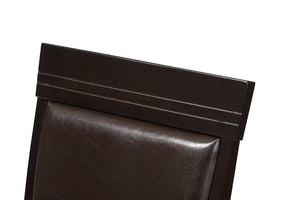 Baxton Studio Thea Modern and Contemporary Dark Brown Faux Leather Upholstered Dining Chair (Set of 2)