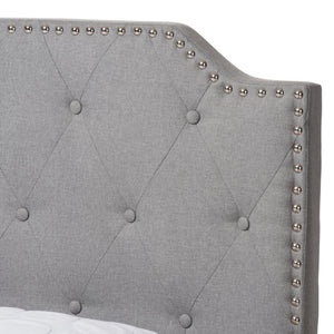 Baxton Studio Aubrianne Modern and Contemporary Grey Fabric Upholstered Queen Storage Bed