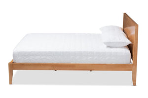 Baxton Studio Marana Modern and Rustic Natural Oak and Pine Finished Wood Full Size Platform Bed