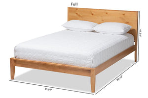 Baxton Studio Marana Modern and Rustic Natural Oak and Pine Finished Wood Full Size Platform Bed