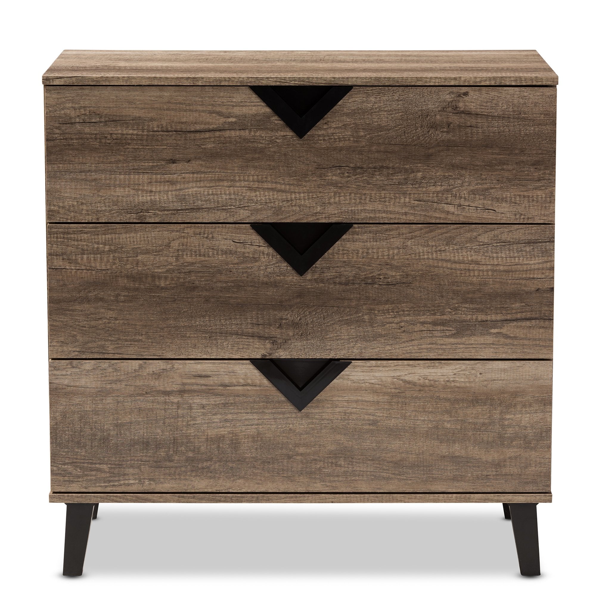 Baxton Studio Wales Modern And Contemporary Light Brown Wood 3-Drawer Chest