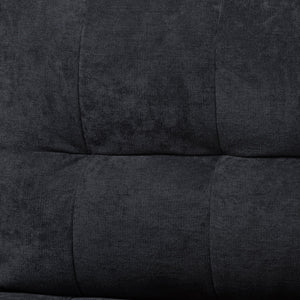 Baxton Studio Mireille Modern and Contemporary Dark Grey Fabric Upholstered Sectional Sofa