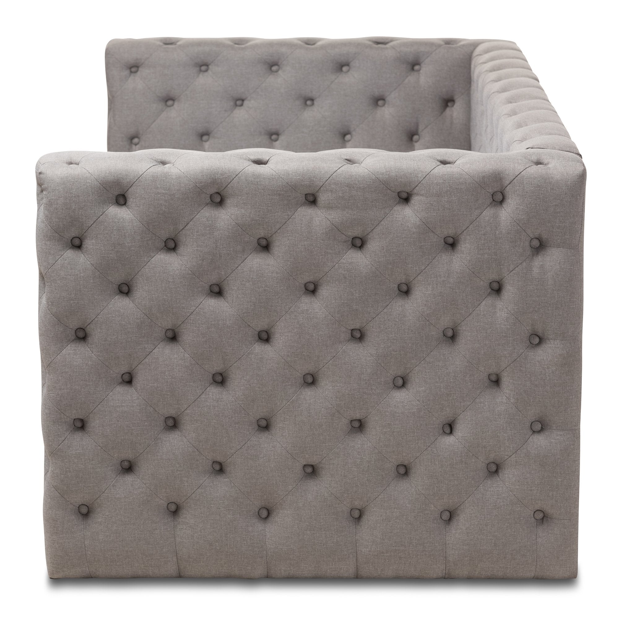 Baxton Studio Janie Classic And Contemporary Grey Fabric Upholstered Daybed With Trundle