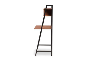 Baxton Studio Ethan Rustic Industrial Style Brown Wood and Metal Desk