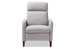 Baxton Studio Casanova Mid-century Modern Light Grey Fabric Upholstered Lounge Chair