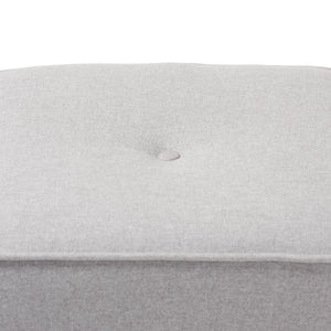 Baxton Studio Corinne Modern and Contemporary Light Grey Fabric Upholstered Ottoman