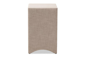 Baxton Studio Talia Modern and Contemporary Beige Fabric Upholstered 3-Drawer Nightstand