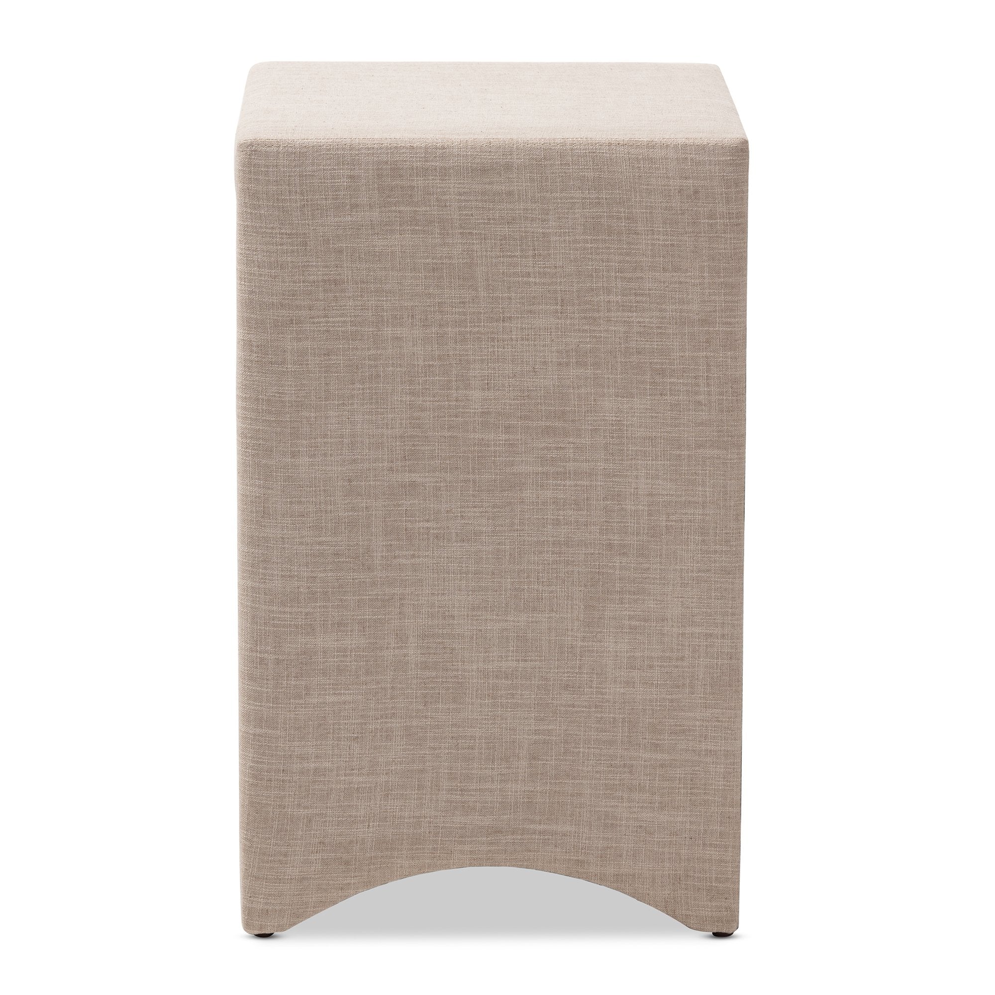 Baxton Studio Talia Modern and Contemporary Beige Fabric Upholstered 3-Drawer Nightstand