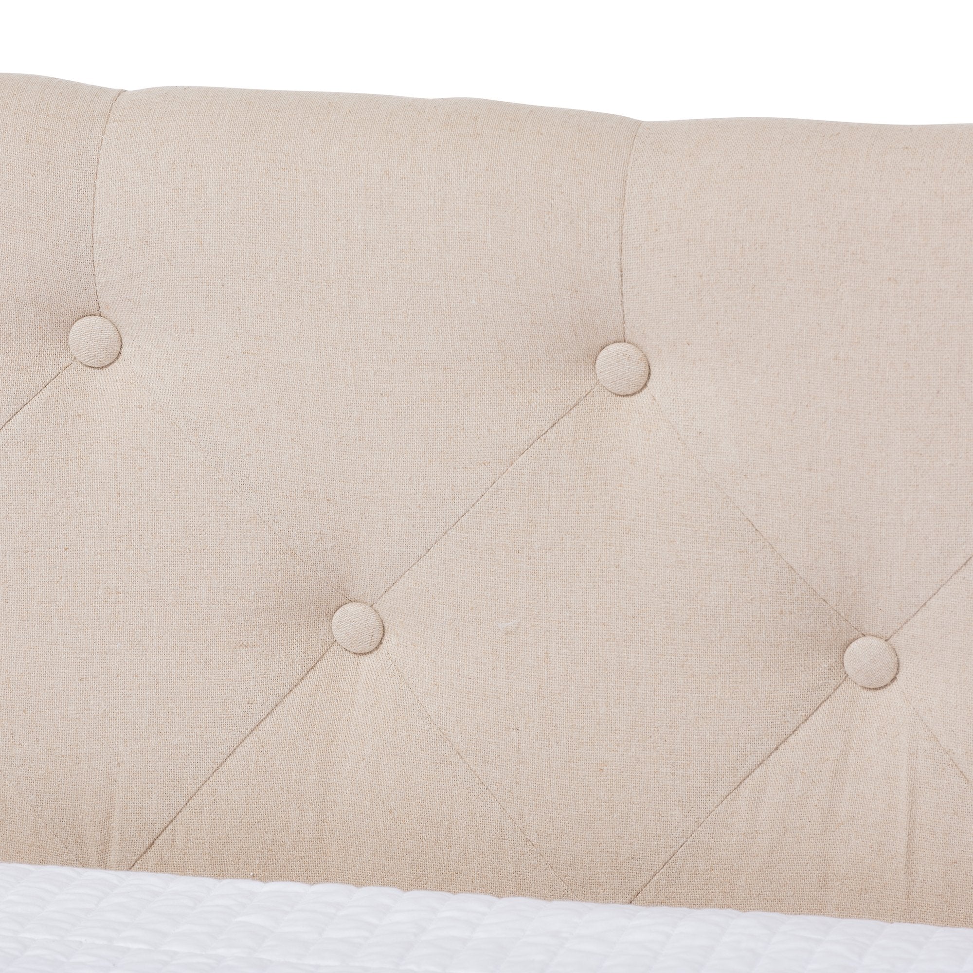 Baxton Studio Cherine Classic and Contemporary Beige Fabric Upholstered Daybed with Trundle