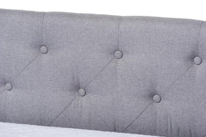 Baxton Studio Cherine Classic and Contemporary Grey Fabric Upholstered Daybed with Trundle