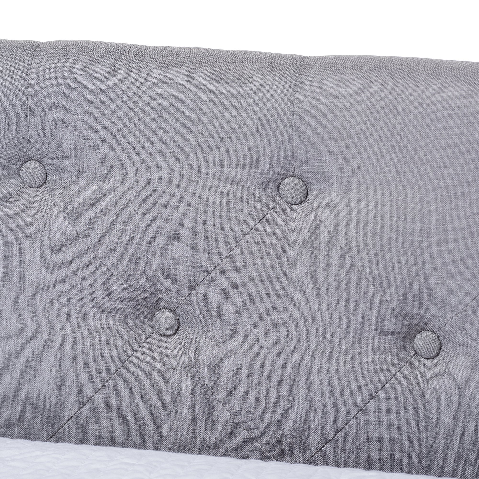 Baxton Studio Cherine Classic and Contemporary Grey Fabric Upholstered Daybed with Trundle