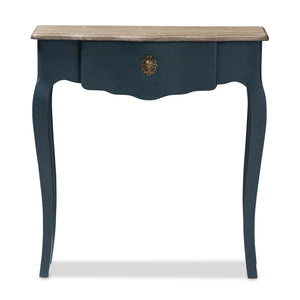 Baxton Studio Mazarine Classic and Provincial Blue Spruce Finished Console Table