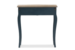 Baxton Studio Mazarine Classic and Provincial Blue Spruce Finished Console Table