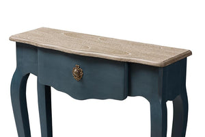 Baxton Studio Mazarine Classic and Provincial Blue Spruce Finished Console Table