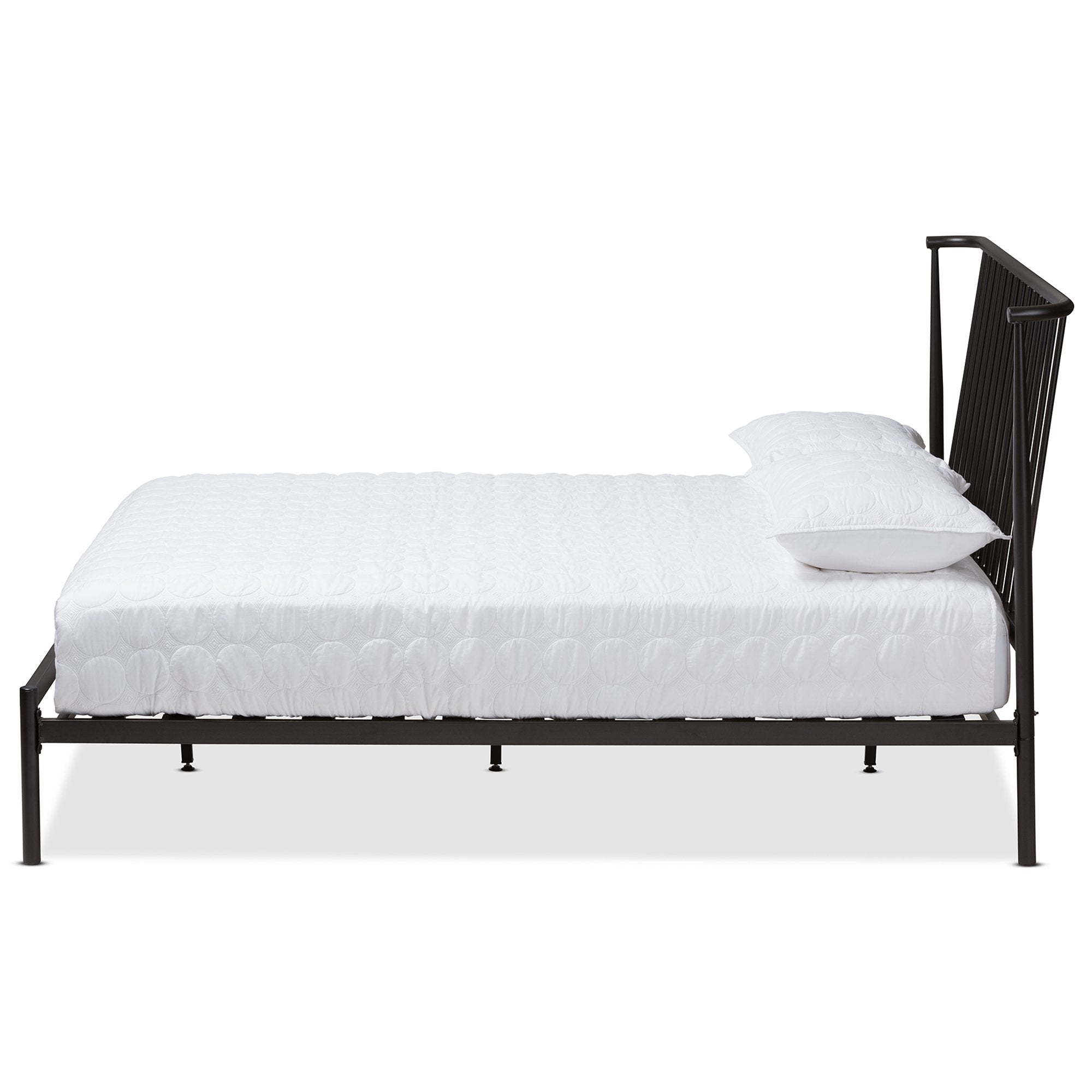 Baxton Studio Sabine Modern and Contemporary Black Finished Metal Full Size Platform Bed