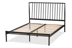 Baxton Studio Sabine Modern and Contemporary Black Finished Metal Full Size Platform Bed